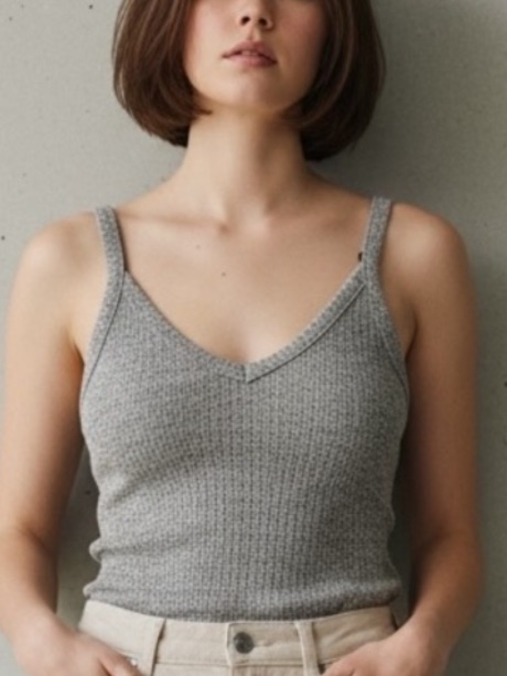 Soft &Sexy Women’s Ribbed V-Neck Tank Top - Dusty Purple